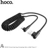 Hoco ������� �������� Usb �� USB-C 3A Spring Braided Cable 0.45-1m ����� - (DU40 Guard)