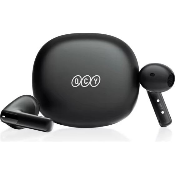 QCY Ailybuds E10 Black Hires Audio Ldac Semi-Ear Tws 4mIcs Enc 13mm Dynamic Driver IPX4 35h - (QCY-QT35 Black)