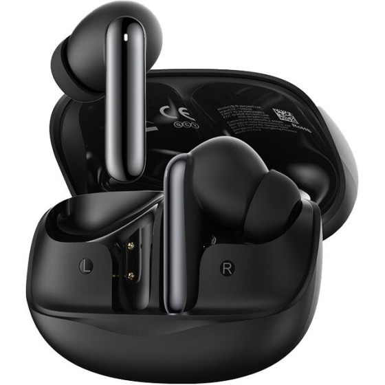 QCY Melobuds N50 Anc Black - 45db Anc Tws Semi-Ear Earbuds 6 Mic ENC, IPX4 BT5.4 - (QCY-HT12 Black)