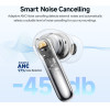 QCY Melobuds N50 Anc White - 45db Anc Tws Semi-Ear Earbuds 6 Mic ENC, IPX4 BT5.4 - (QCY-HT12 White)