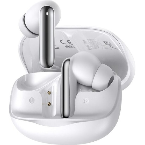 QCY Melobuds N50 Anc White - 45db Anc Tws Semi-Ear Earbuds 6 Mic ENC, IPX4 BT5.4 - (QCY-HT12 White)