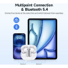 QCY Melobuds N50 Anc White - 45db Anc Tws Semi-Ear Earbuds 6 Mic ENC, IPX4 BT5.4 - (QCY-HT12 White)