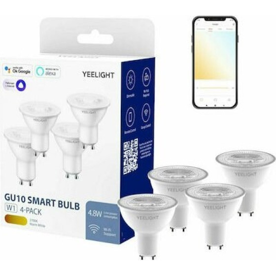 Yeelight YLDP004 Led Smart Bulb GU10 W1 White Dimmable 4pcs/pack