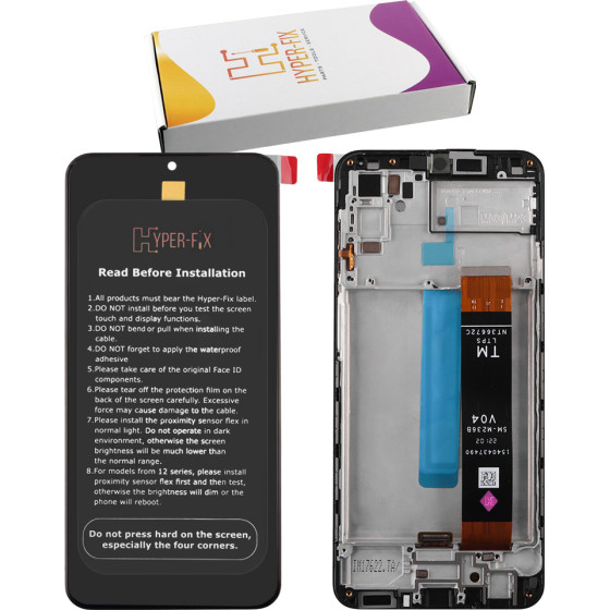 HYPER-Fix Samsung M23 5G M236 �����+Touch Screen + Lens + Frame Black Service Pack - (HF-GH82-28487A)