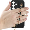 Volte-Tel ���� Samsung S25 5G S931 6.2'' Silicon Tpu With Strap Full Camera Protection Black With Black BUTTERFLIES