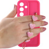 Volte-Tel ���� Samsung S25 5G S931 6.2'' Silicon Tpu With Strap Full Camera Protection Pink With Pink HEARTS