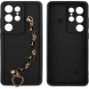 Volte-Tel ���� Samsung S25 Ultra 5G S938 6.9'' Silicon Tpu With Strap Full Camera Protection Black With Black BUTTERFLIES