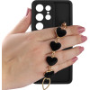 Volte-Tel ���� Samsung S25 Ultra 5G S938 6.9'' Silicon Tpu With Strap Full Camera Protection Black With Black HEARTS