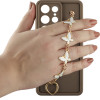 Volte-Tel ���� Samsung S25 Ultra 5G S938 6.9'' Silicon Tpu With Strap Full Camera Protection Brown With White BUTTERFLIES