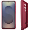 Volte-Tel ���� Samsung S25 Ultra 5G S938 6.9'' Silicon Tpu With Strap Full Camera Protection Burgundy With Red HEARTS