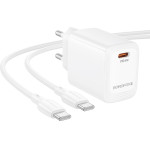 Hoco ��������� �������� Borofone USB-C 30W + ������� �������� USB-C �� USB-C ������ - (BN28 Fuente)