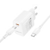 Hoco ��������� �������� Borofone USB-C 30W + ������� �������� USB-C �� USB-C ������ - (BN28 Fuente)