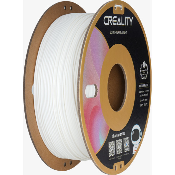 Creality CR-Pla Matte Gypsum White, 3D Printer Filament 1 Kg Spool,1.75mm - (3301010296)