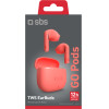 SBS Wireless Earphones Tws Go Pods Red - (RTWSGOPODSR)