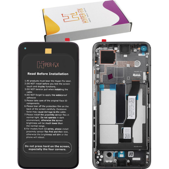 HYPER-Fix Xiaomi Mi 10T 5G/Mi 10T Pro 5G ����� + Touch Screen + Lens + Frame Black Service Pack - (HF-5600030J3S00)