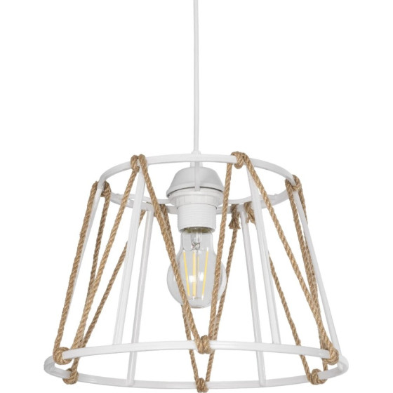 GloboStar Jute �������� �������� ��������� ������ �������� 1 x E27 IP20 ����� ������� �� ���� ������ - �30 x �30 x �23cm - (203-0091)