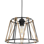 GloboStar Jute �������� �������� ��������� ������ �������� 1 x E27 IP20 ����� ������� �� ���� ������ - �30 x �30 x �23cm - (203-0090)