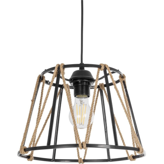 GloboStar Jute �������� �������� ��������� ������ �������� 1 x E27 IP20 ����� ������� �� ���� ������ - �30 x �30 x �23cm - (203-0090)