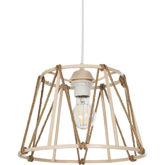 GloboStar Jute �������� �������� ��������� ������ �������� 1 x E27 IP20 ���� ������� �� ���� ������ - �30 x �30 x �23cm - (203-0092)