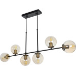 GloboStar Lattice �������� �������� ��������� ���� �������� 6 x E27 IP20 ����� & ���������� ������� �� M��� ����� - �120 x �15 x �32cm - (203-0016)