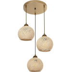 GloboStar Yasam Vintage �������� ��������� ������ ������� 3 x E27 IP20 ���� ����� - �42 x �42 x �54cm - (203-0024)