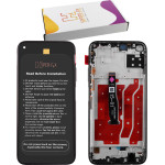 HYPER-Fix Huawei P40 Lite ����� + Touch Screen + Lens + Frame Black Service Pack - (HF-02353KFU)