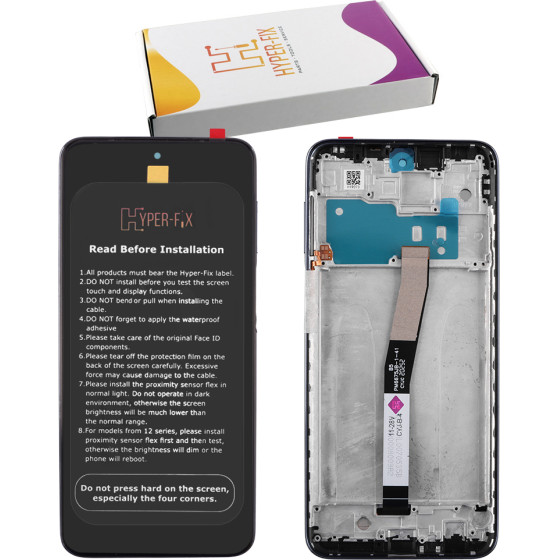HYPER-Fix Xiaomi Redmi Note 9 PRO/Note 9 Pro MAX/Note 9S ����� + Touch Screen + Lens + Frame Grey Service Pack - (HF-560004J6A100)
