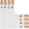 GloboStar Connector L ��� ������ Led 7.2 & 14.4 Watt Rgb - �2 x �2 x �0.1cm - (70706)