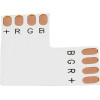 GloboStar Connector L ��� ������ Led 7.2 & 14.4 Watt Rgb - �2 x �2 x �0.1cm - (70706)