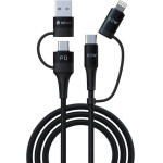 Devia ������� �������� Usb 2.0 4in1 EC504 Usb C �� Usb A & Usb C & Lightning Pd 27+60W 1.5m Extreme ����� - (121553, EC504)
