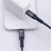 Maxlife ������� �������� Usb 2.0 Magnetic Nylon Usb C �� Lightning 27W 1m ����� - (MXUC-11)