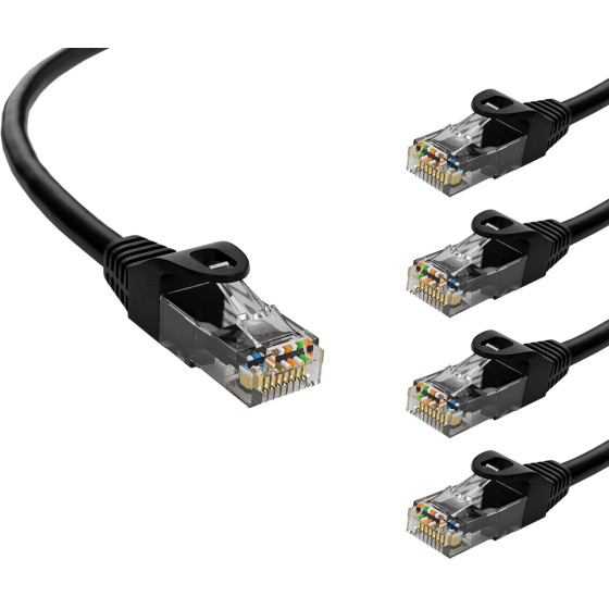 Powertech ������� ������� Cat 6 U/UTP, CCA, 250Hz, 1m, �����, 5��� - (CAB-N403-5)