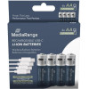 MediaRange Rechargeable USB-C Li-Ion Batteries, Mignon Aa I 1.5V I 1.400mAh, 4-Pack - (MRBAT161)
