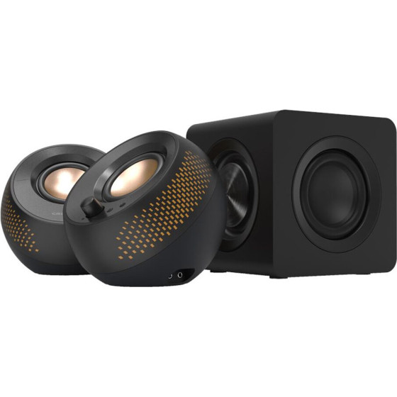 Creative Pebble X Plus Bluetooth ����� 2.0 �� Rgb ������� ��� Subwoofer, ������ 30W RMS, Black - (51MF0495AA000)