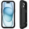 Volte-Tel ���� Iphone 15 6.1'' Silicon Tpu With Strap Full Camera Protection Black With Black HEARTS