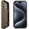 Volte-Tel ���� Iphone 15 Pro Max 6.7'' Silicon Tpu With Strap Full Camera Protection Brown With White BUTTERFLIES