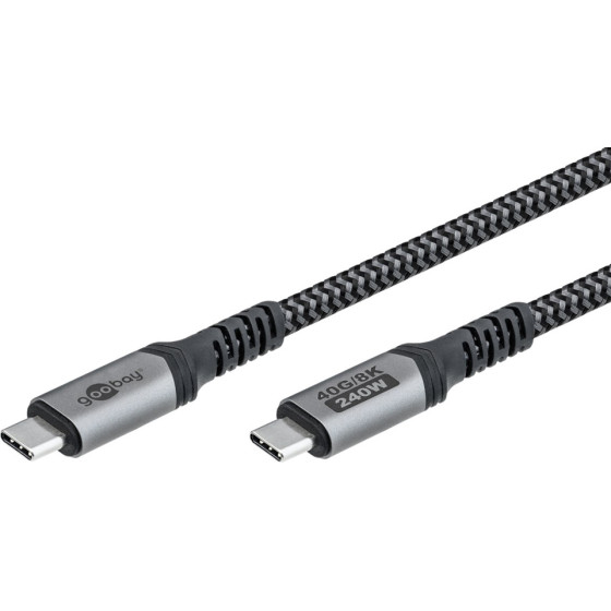 Goobay ������� USB-C USB4, 240W, 40Gbps, 8K/60Hz, 1.5m, ���� - (74212)