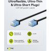 Goobay ������� ������� Cat 6A U/UTP, slim, copper, 500MHz, 0.25m, ����� - (74231)
