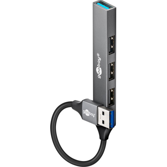 Goobay Usb Hub 4x �����, Usb 3.2, 5Gbps, Usb �������, ���� - (74456)
