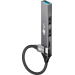 Goobay Usb Hub 4x �����, Usb 3.2, 5Gbps, USB-C �������, ���� - (74459)