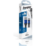 Energizer ������� �������� Metal / Braided Nylon USB-A �� USB-C ���� 2m - (C520CKBL)