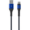 Energizer ������� �������� Metal / Braided Nylon USB-A �� USB-C ���� 2m - (C520CKBL)
