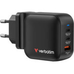 Verbatim Mini Gan Charger 70W 3 Port Us Plug With Eu And Uk Adaptors - (32229)