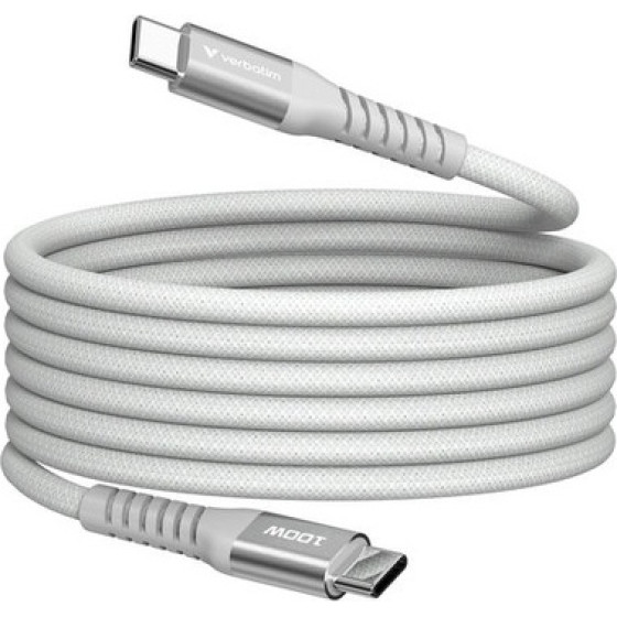 Verbatim Sync & Charge Usb C To Usb C 100W Magnetic 120 Cm - Grey - (31854)
