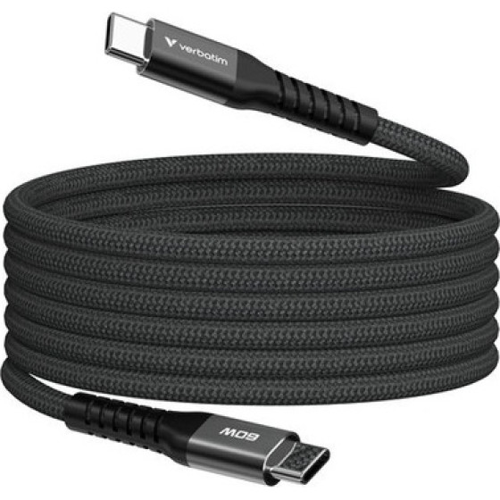 Verbatim Sync & Charge Usb C To Usb C 60W Magnetic 120 Cm - Black - (31859)