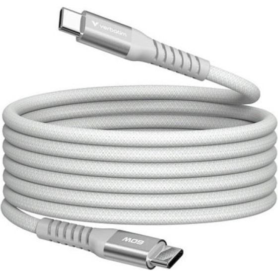 Verbatim Sync & Charge Usb C To Usb C 60W Magnetic 120 Cm - Grey - (31850)