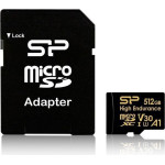 Silicon Power Micro Sdhc 512GB Class 10 UHS-1 U3 A1 V30 Endurance R100/W80 MB/S + Sd Adaptor - (SP512GBSTXDV3V1HSP)