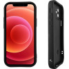 Volte-Tel ���� Iphone 12 6.1'' Silicon Tpu With Strap Full Camera Protection Black With Black HEARTS
