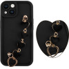 Volte-Tel ���� Iphone 14 6.1'' Silicon Tpu With Strap Full Camera Protection Black With Black HEARTS