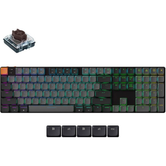 Keychron K5 V2 Qmk Wireless Mechanical Keyboard Brown Switch Rgb 100% Us Layout - (K5X-B3)